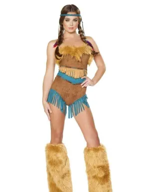3 Piece Sexy Tribal Vixen Indian Women's Halloween Cosplay Costume