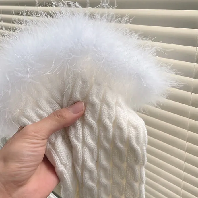 Aesthetic y2k fluffy leg warmers