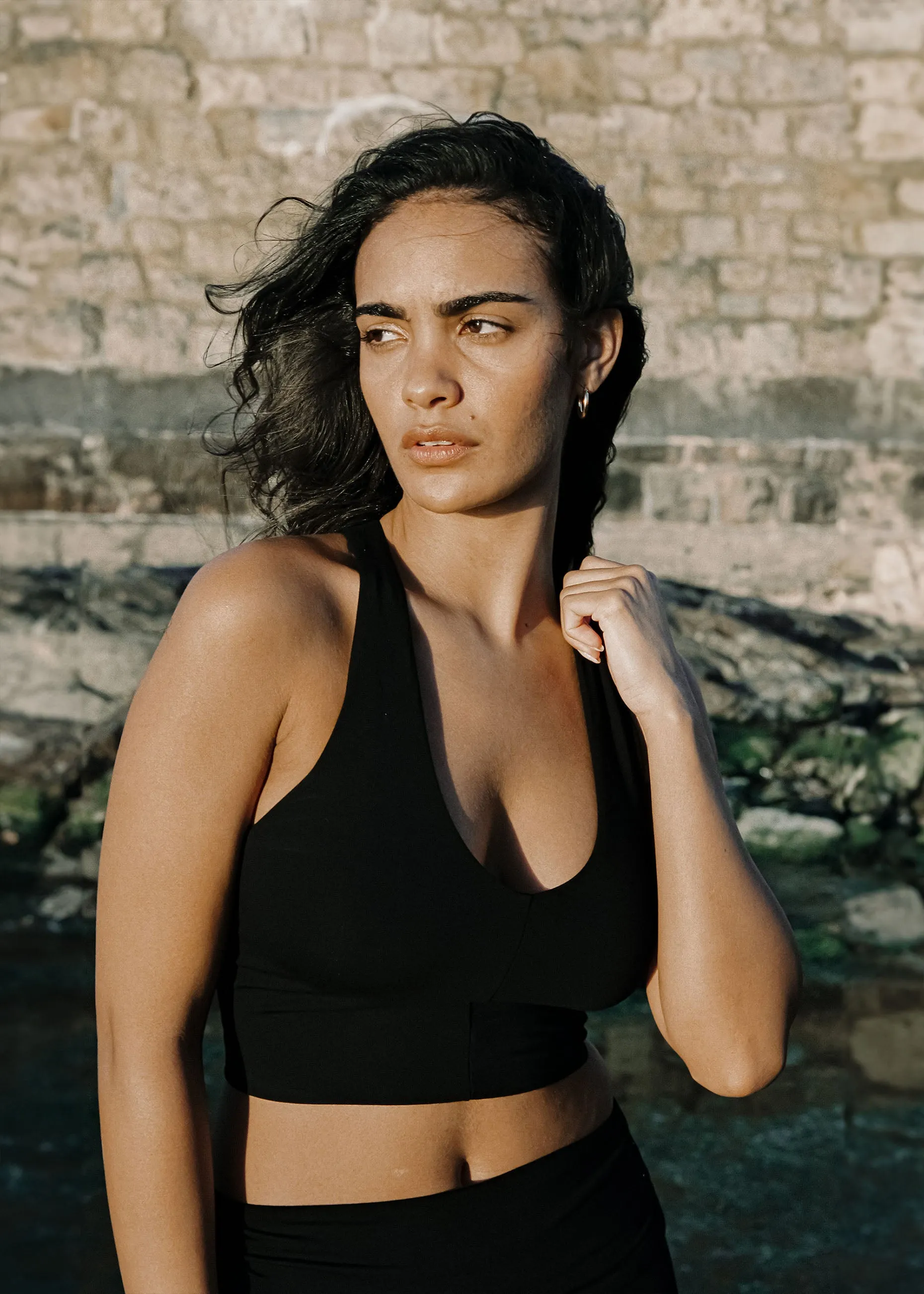 Agni Cross Top Black