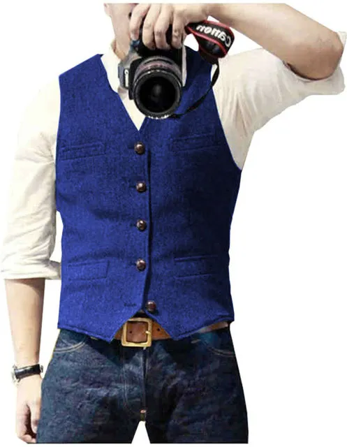 Aidase Men's Casual Suit Vest Steampunk Style Wedding Best Man Waistcoat