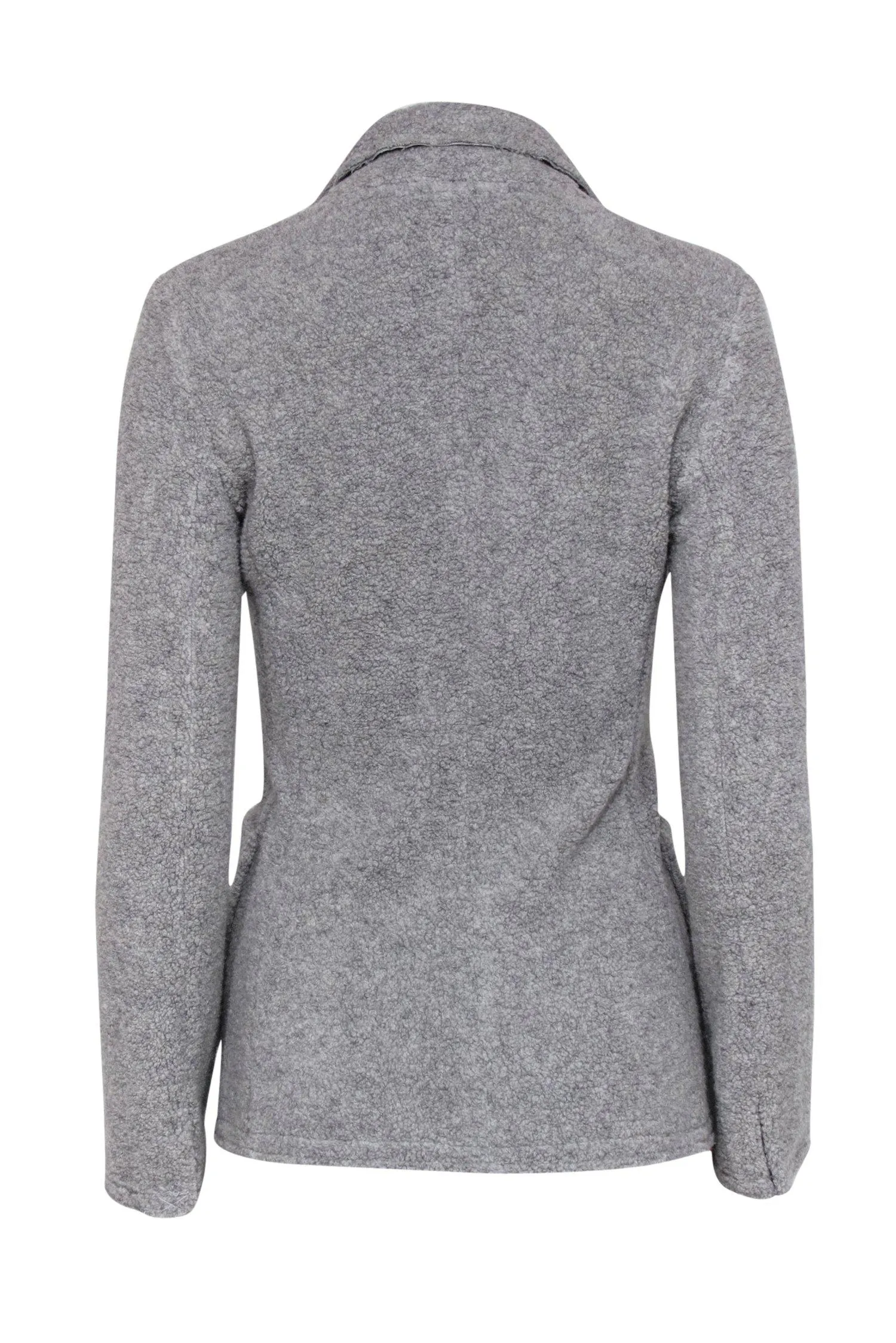 ATM Anthony Thomas Melillo - Grey Faux Shearling Button-Up Jacket Sz P