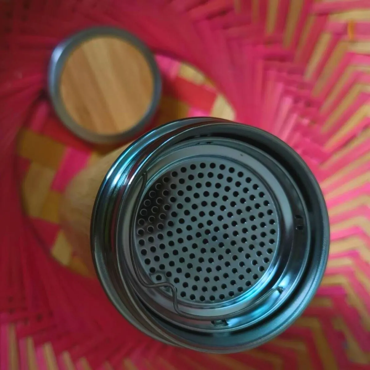 Bamboo Stainless Steel Insulated flask - 450 ml