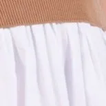 BEATRICE DRESS | TAN WHITE