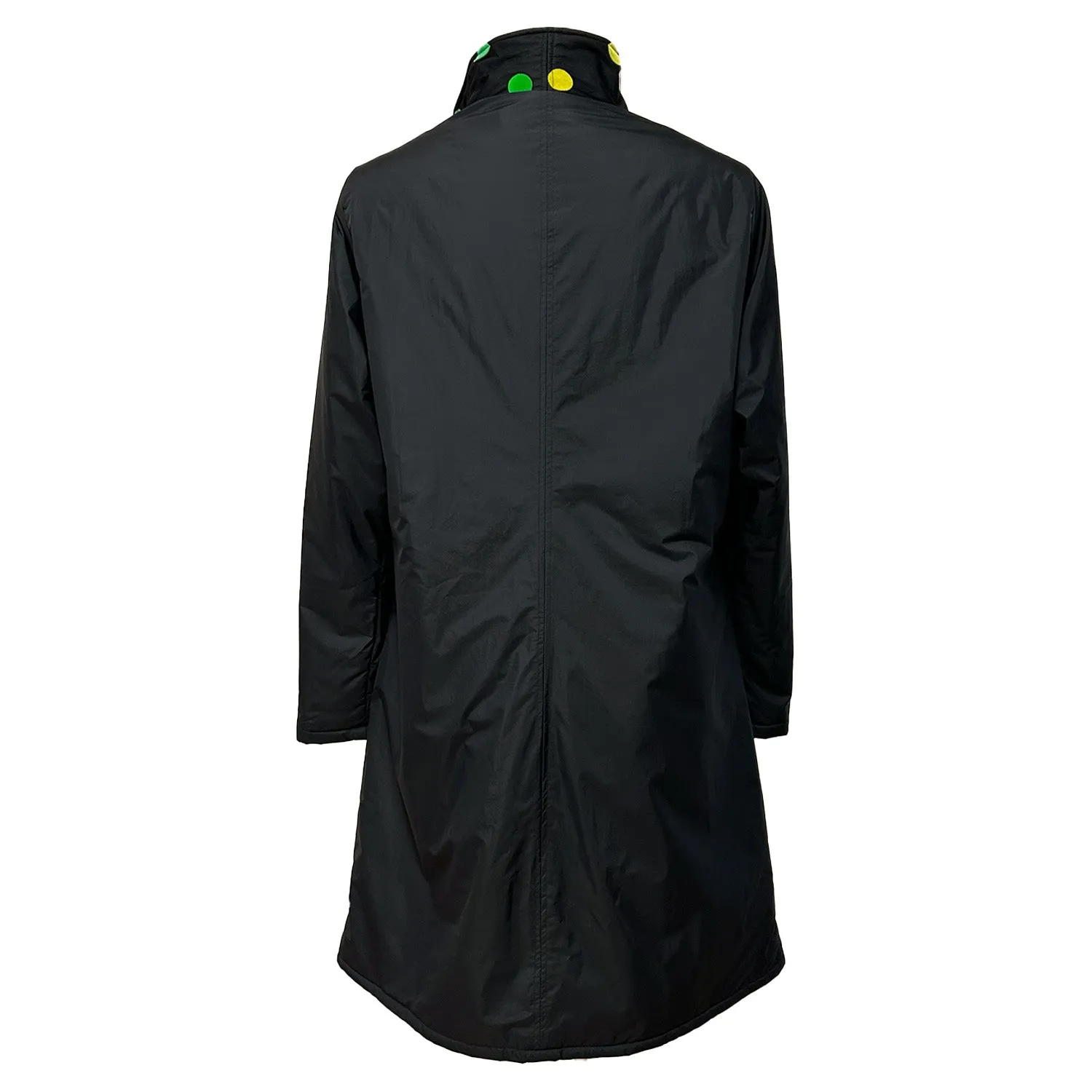 Black Bell Dott Long Jacket Green Th