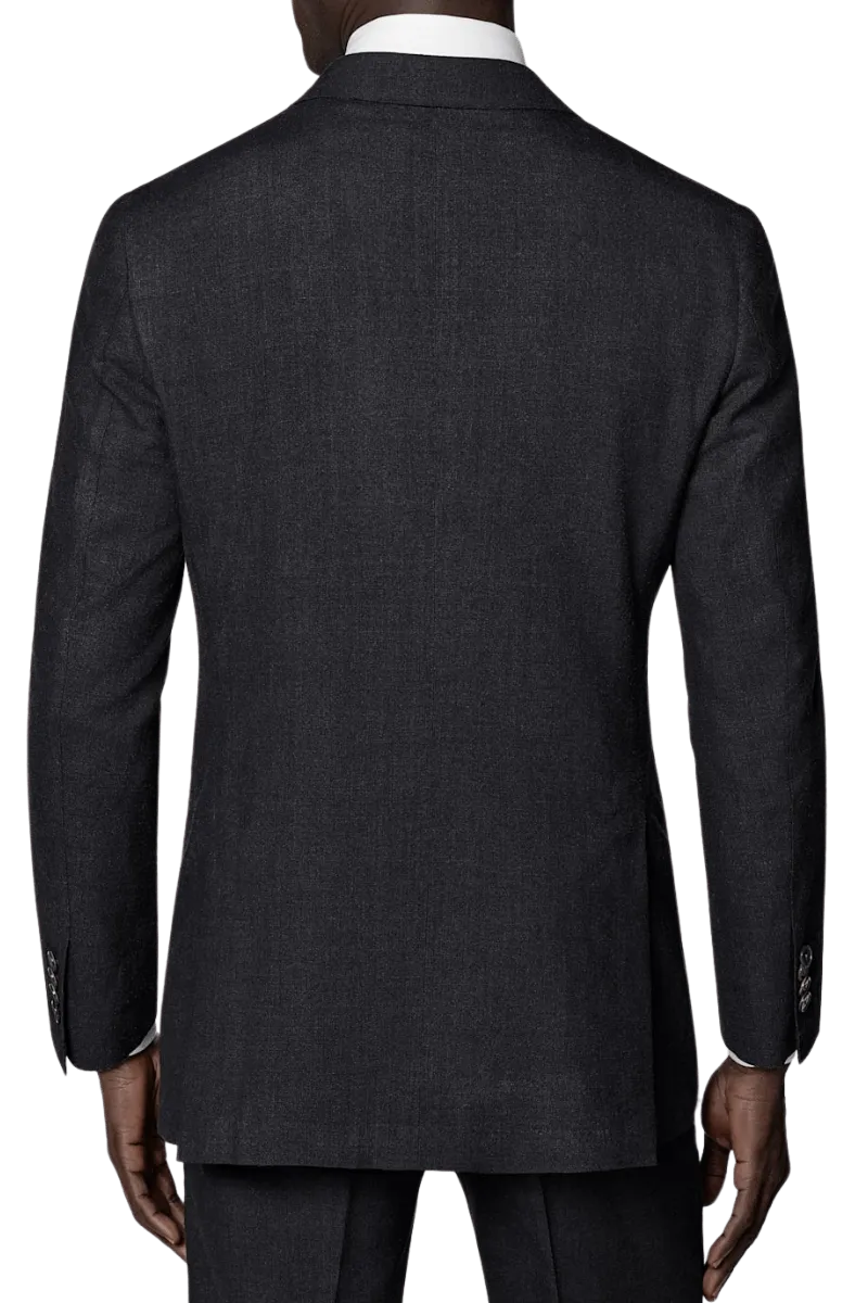 Black Wool Double Breasted 2-Piece Suit
