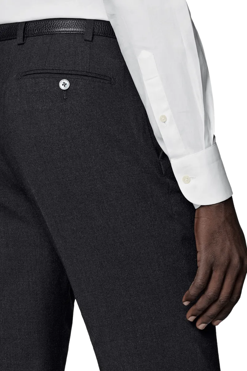 Black Wool Double Breasted 2-Piece Suit