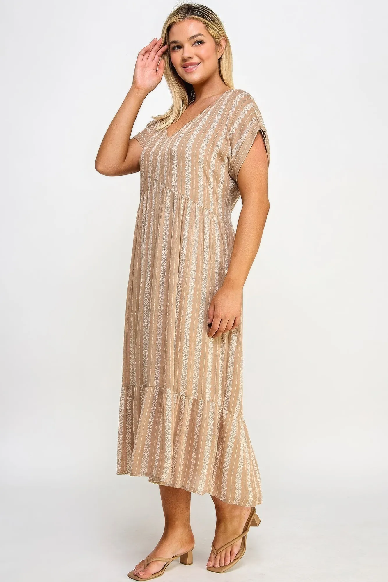 Blue Zone Planet |  Boho Maxi Dress with Slip