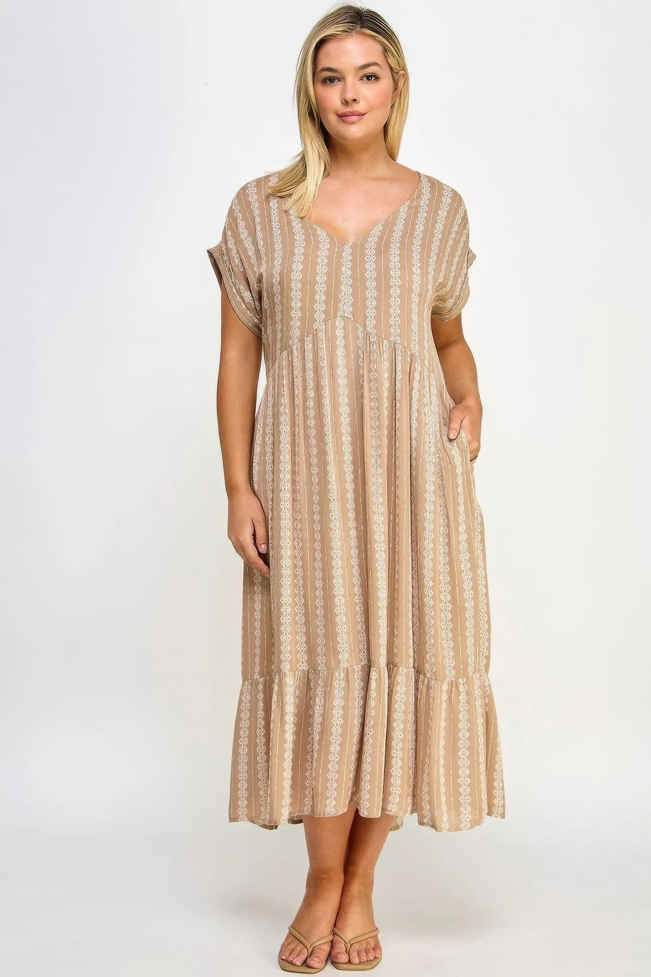 Blue Zone Planet |  Boho Maxi Dress with Slip
