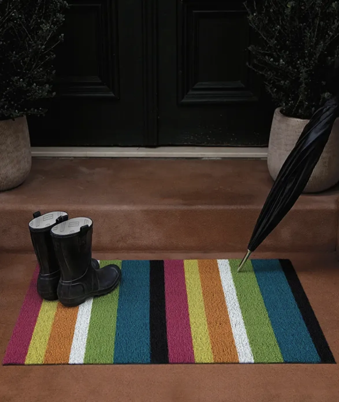 Bold Stripe Shag Floormat - More Options