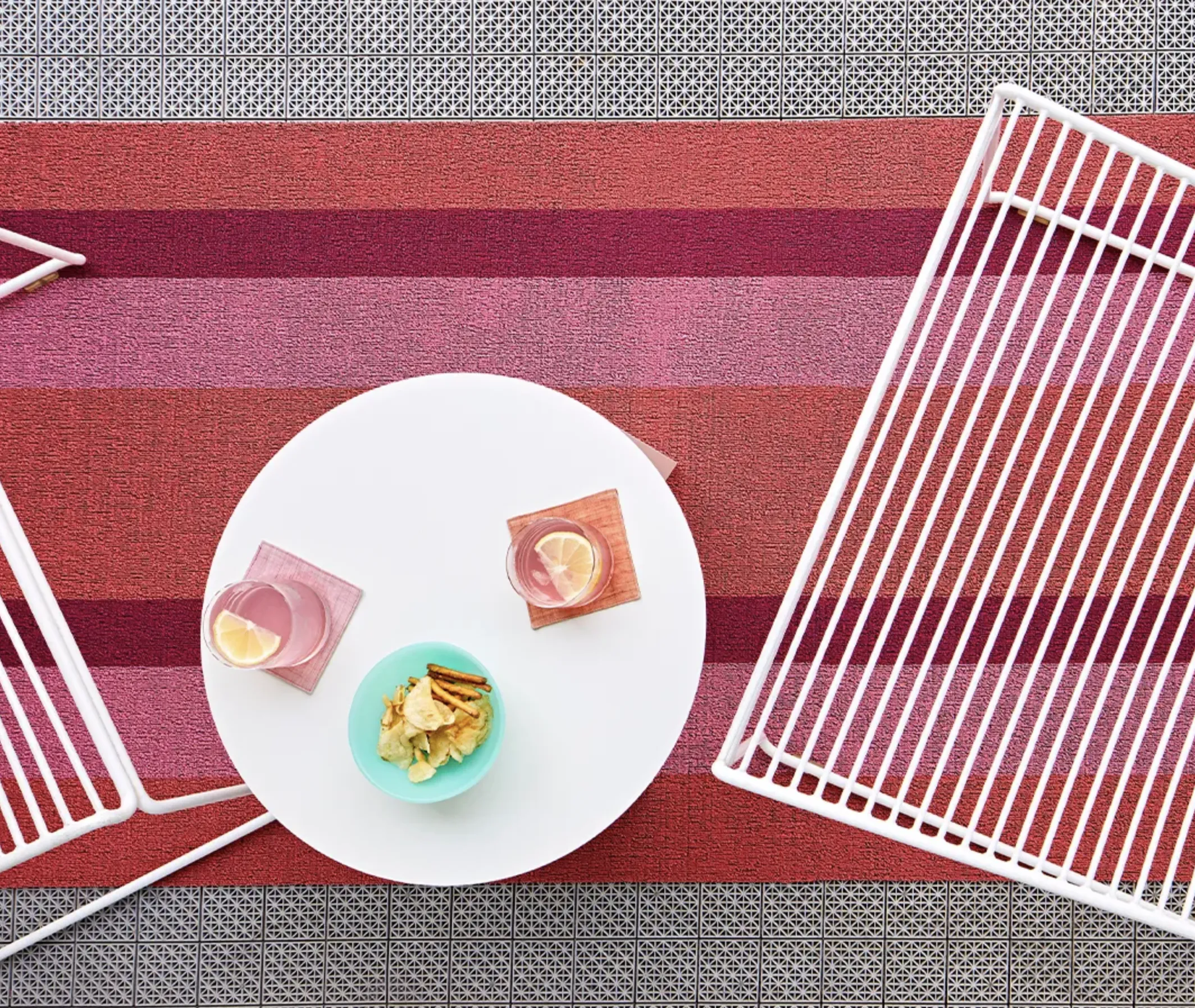 Bold Stripe Shag Floormat - More Options