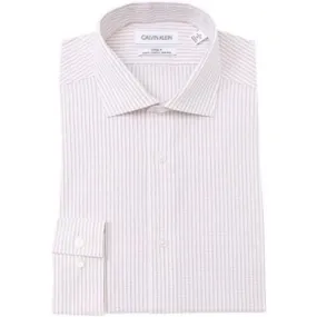 Calvin Klein Steel  Slim Fit Stretch non iron Dress Shirt Gray Multi