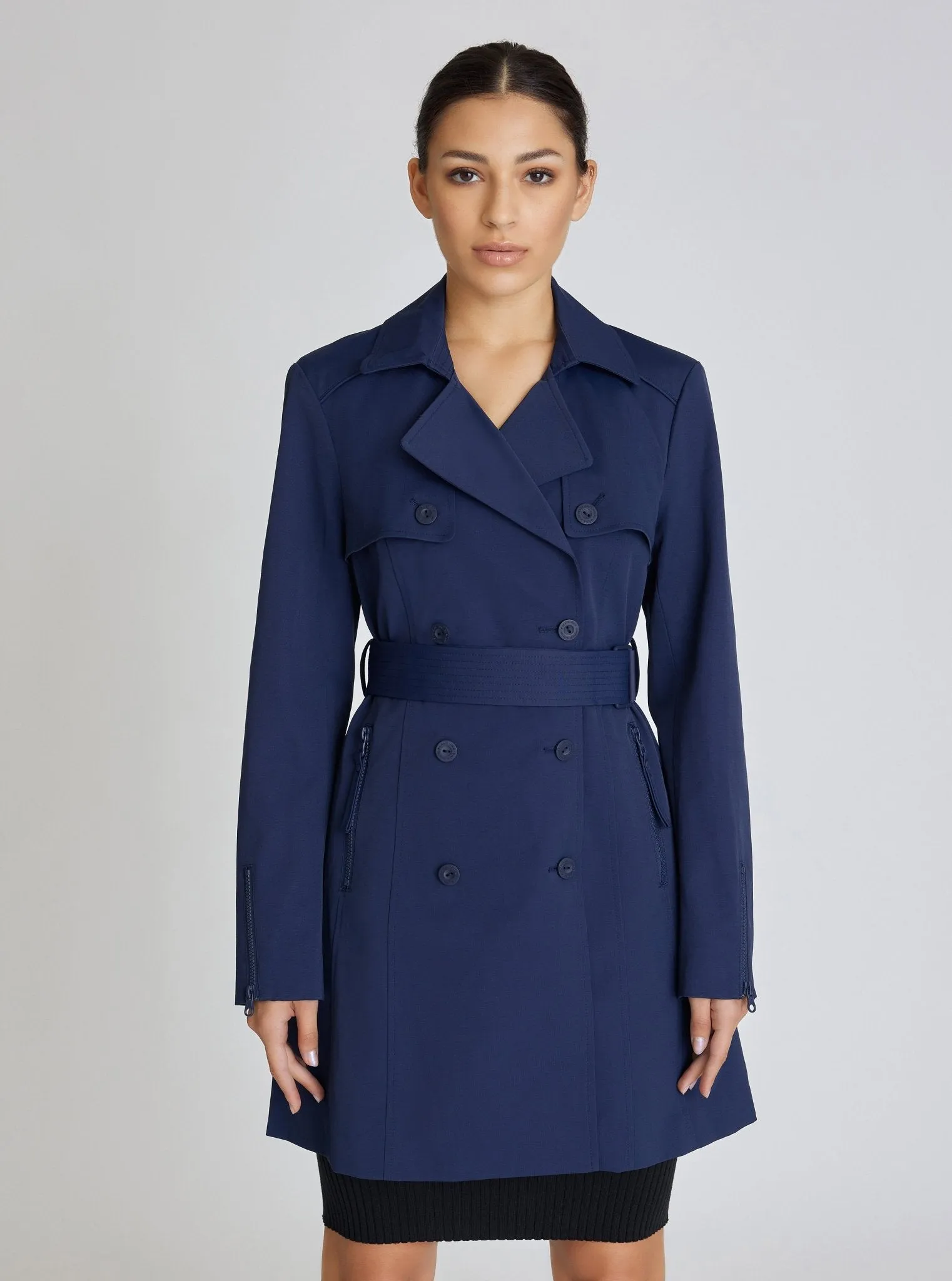 CLASSIC NAVY TRENCH COAT - FINAL SALE