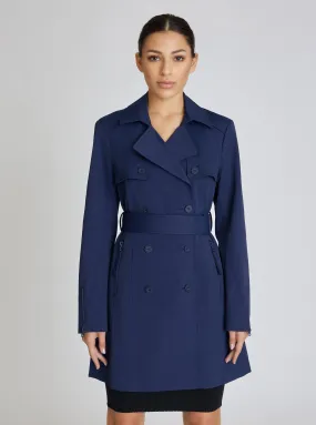 CLASSIC NAVY TRENCH COAT - FINAL SALE