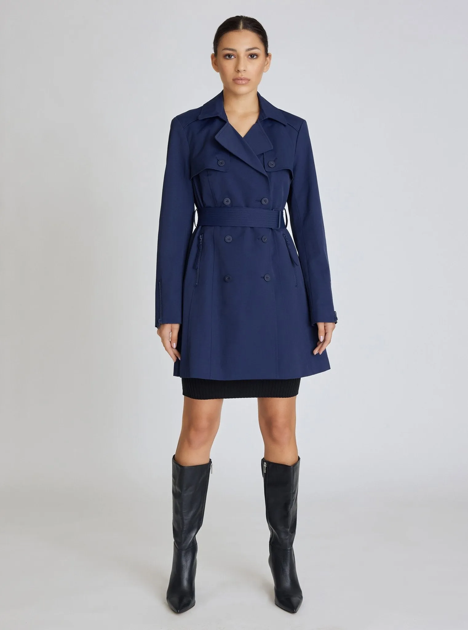 CLASSIC NAVY TRENCH COAT - FINAL SALE