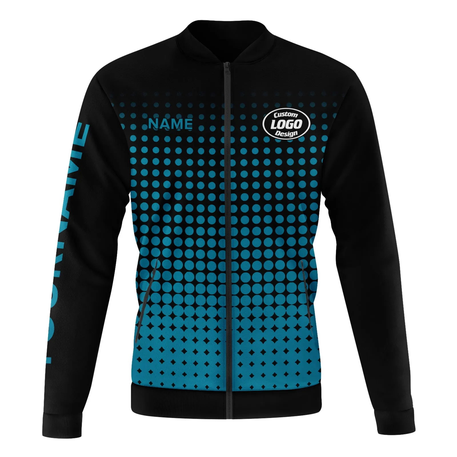 Custom Jacket Bomber Full-Snap Varsity Letterman Personalized Jacket PR092-D020346-15