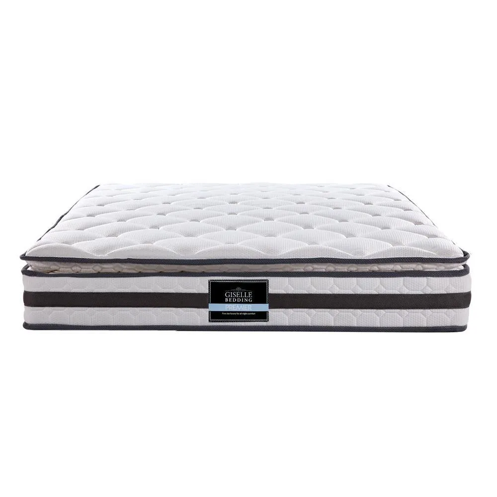 Double Package | Airlie Bed White & Normay Series Pillow Top Mattress (Medium Firm)