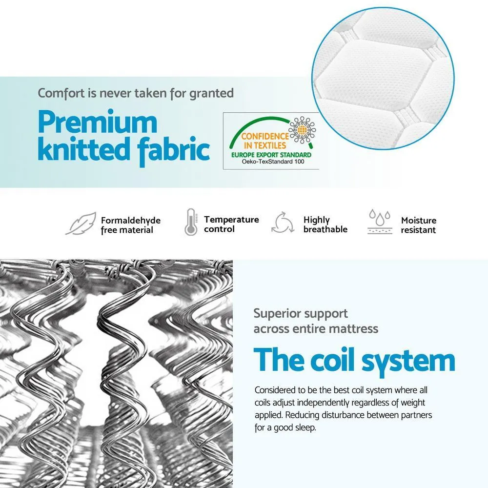 Double Package | Airlie Bed White & Normay Series Pillow Top Mattress (Medium Firm)