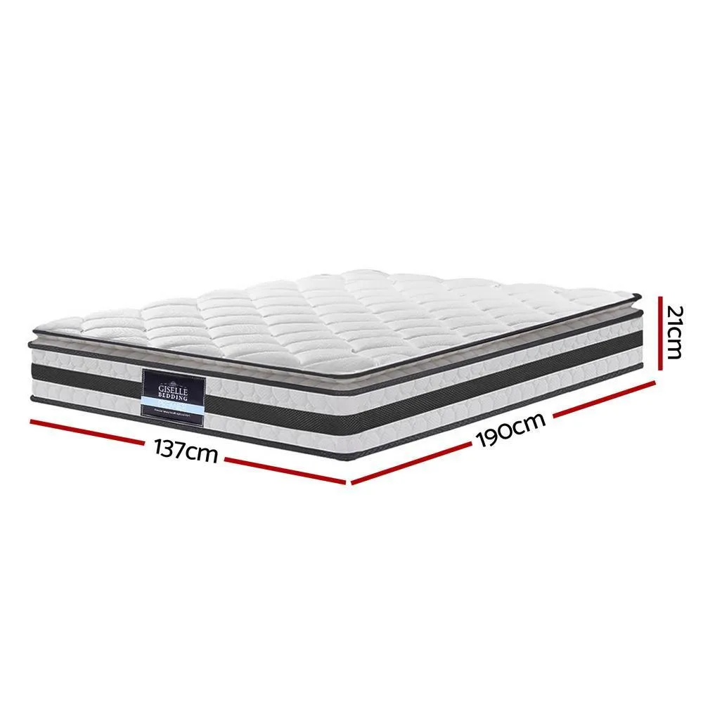 Double Package | Airlie Bed White & Normay Series Pillow Top Mattress (Medium Firm)