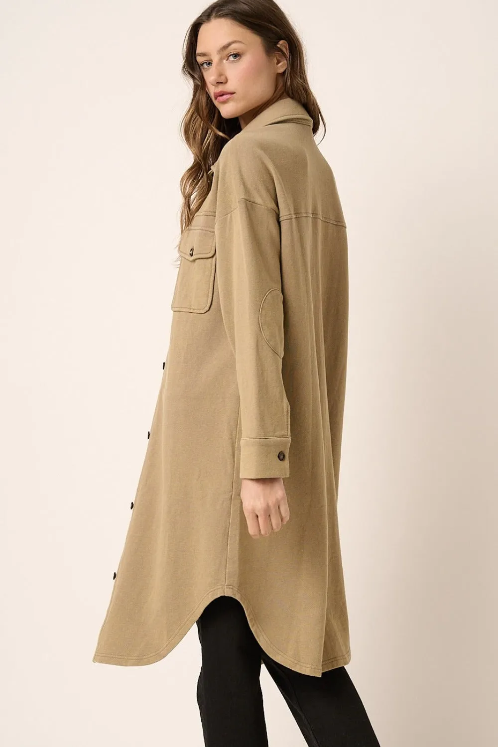 French Terry Longline Coat