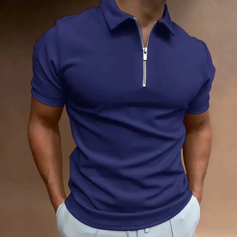 Henley Zip-Up Polo Shirt - Modern Comfort Meets Timeless Style