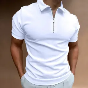 Henley Zip-Up Polo Shirt - Modern Comfort Meets Timeless Style