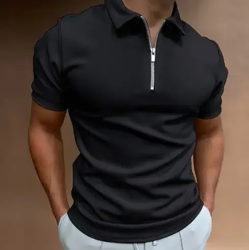 Henley Zip-Up Polo Shirt - Modern Comfort Meets Timeless Style