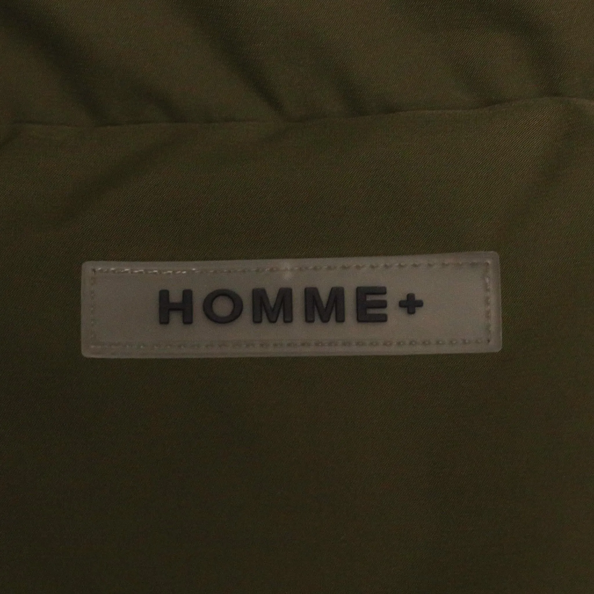 HOMME  Rubber Patch Puffer Jacket Army