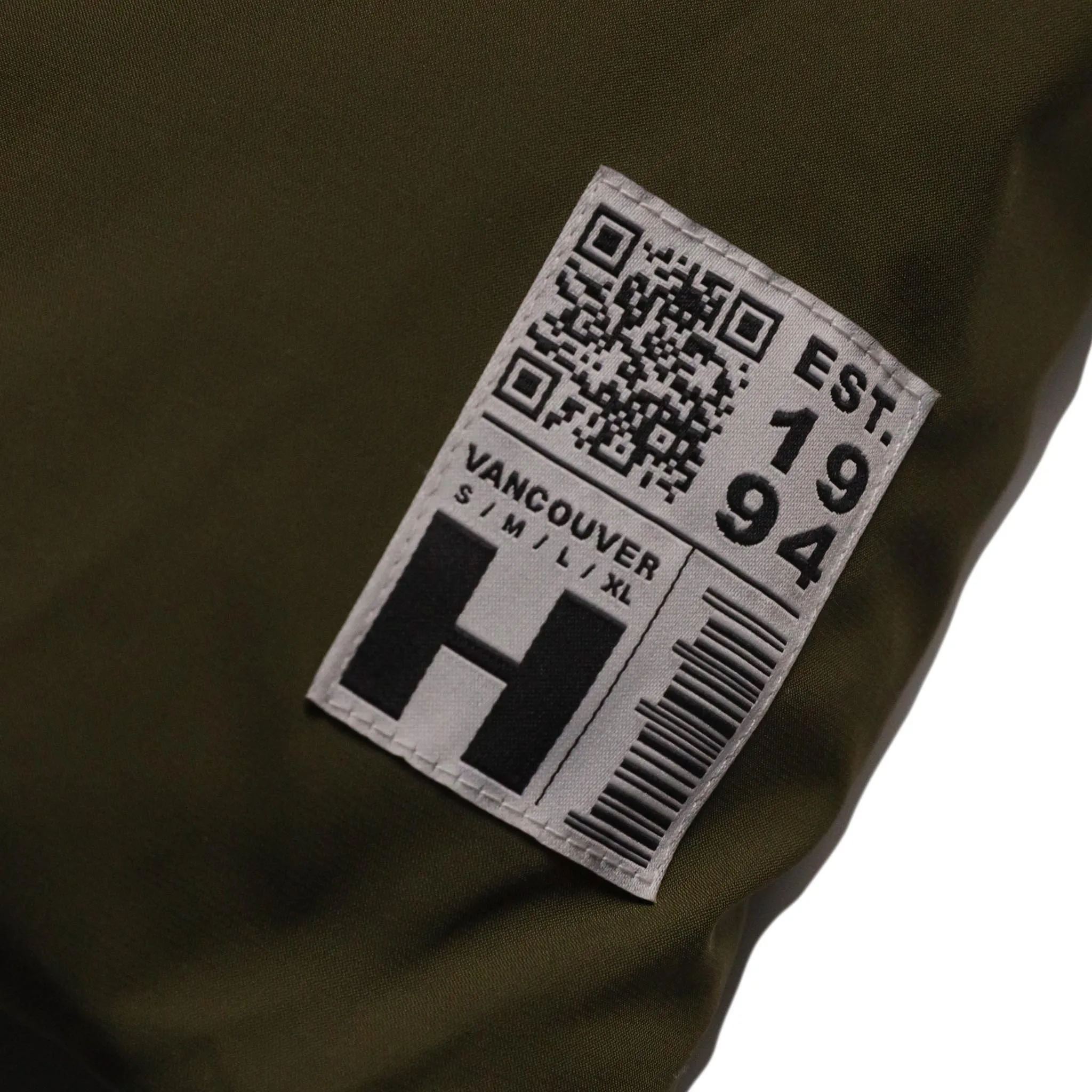 HOMME  Rubber Patch Puffer Jacket Army