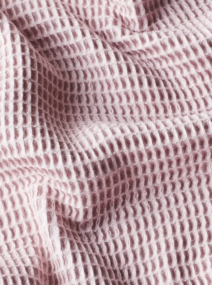 Hooded Waffle Towel - Rose