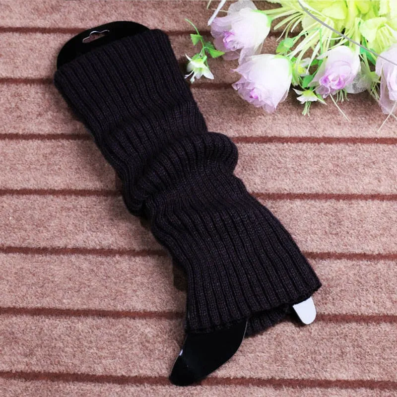 Japanese Lolita Sweet Girl Leg Warmer Knit Socks Wool Ball Knitted