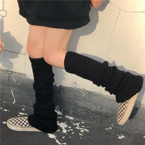 Japanese Lolita Sweet Girl Leg Warmer Knit Socks Wool Ball Knitted