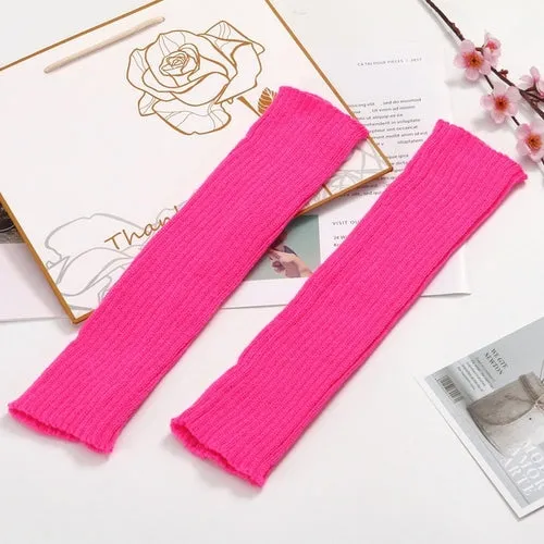 Japanese Lolita Sweet Girl Leg Warmer Knit Socks Wool Ball Knitted