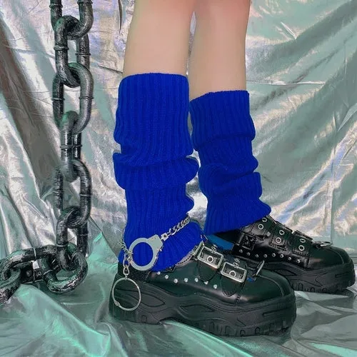 Japanese Lolita Sweet Girl Leg Warmer Knit Socks Wool Ball Knitted