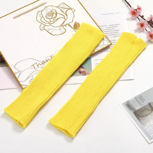 Japanese Lolita Sweet Girl Leg Warmer Knit Socks Wool Ball Knitted