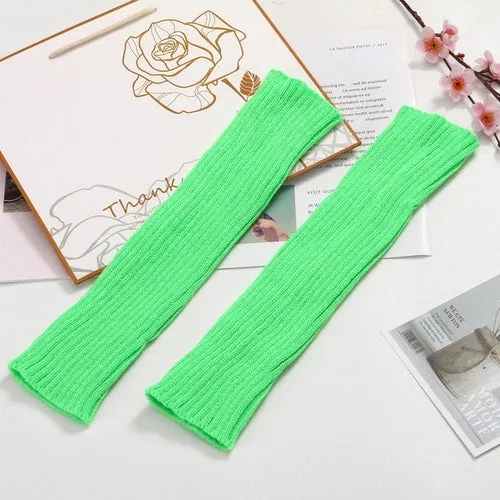 Japanese Lolita Sweet Girl Leg Warmer Knit Socks Wool Ball Knitted