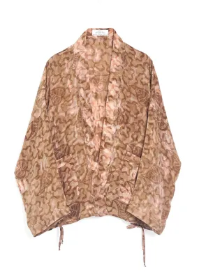 Kimono jacka i handtryckt vintage siden - 28
