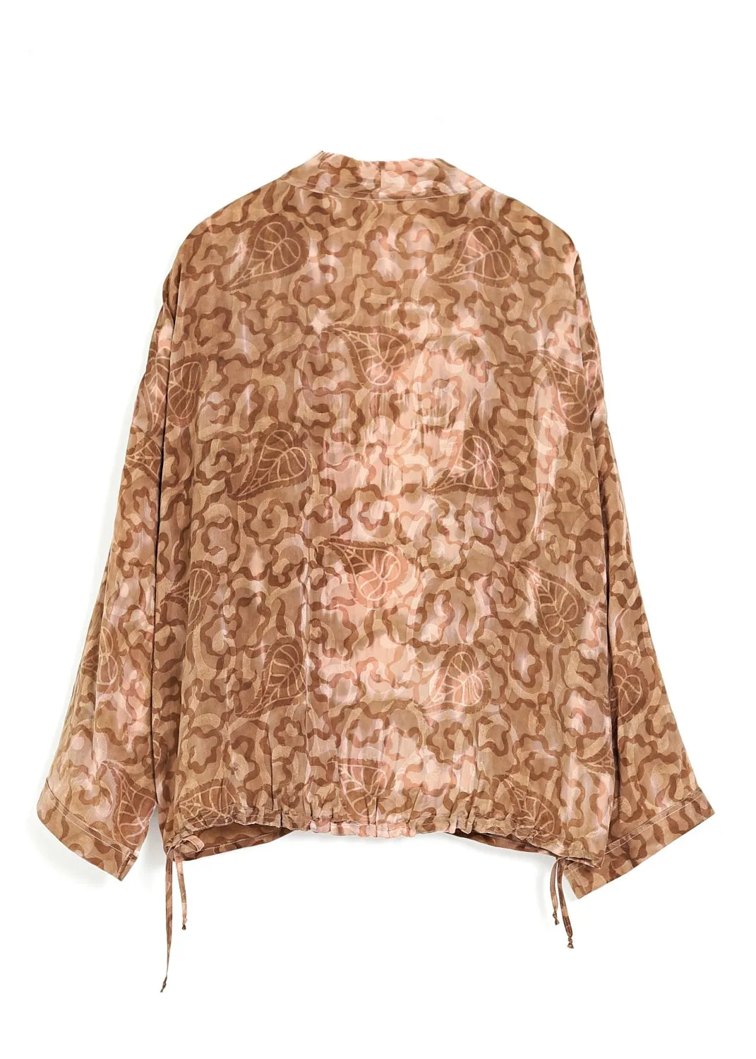 Kimono jacka i handtryckt vintage siden - 28