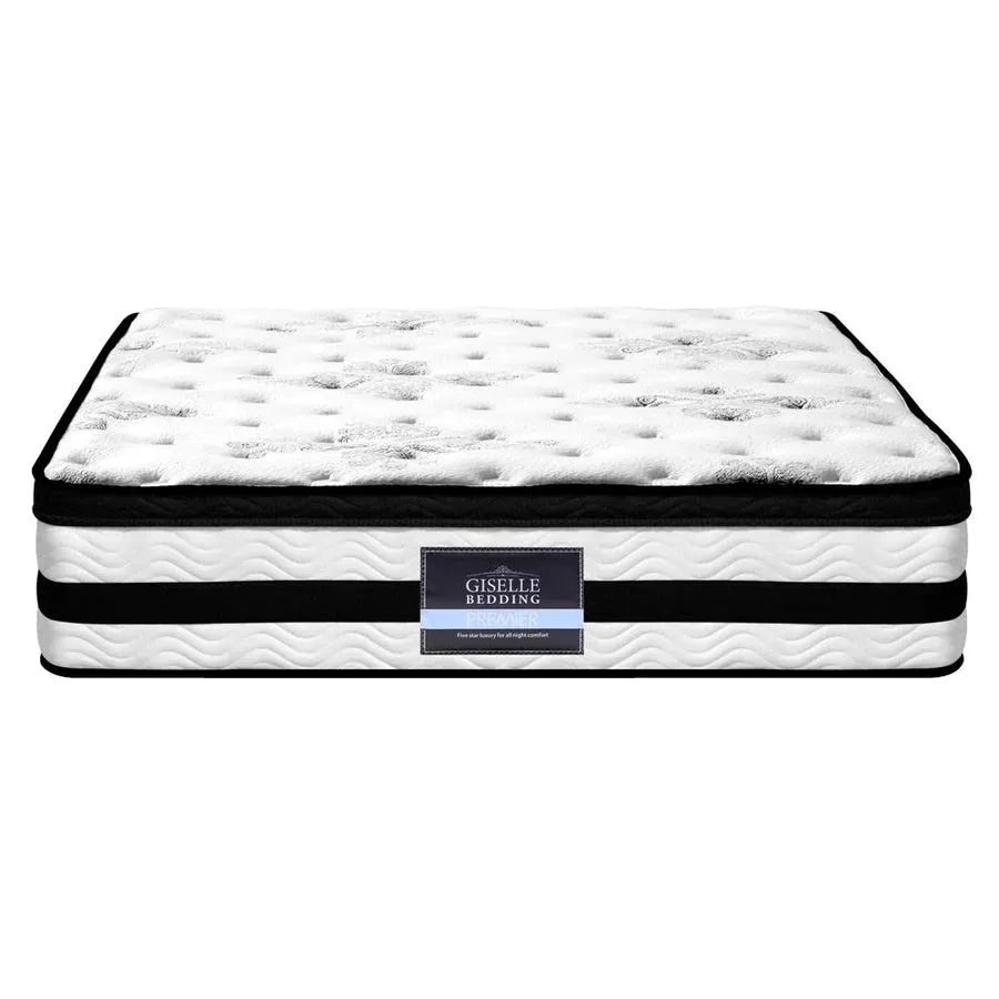 King Premium Package | Trinity Bed Charcoal, Algarve Euro Top Mattress (Medium Firm) & Deluxe Mattress Topper!