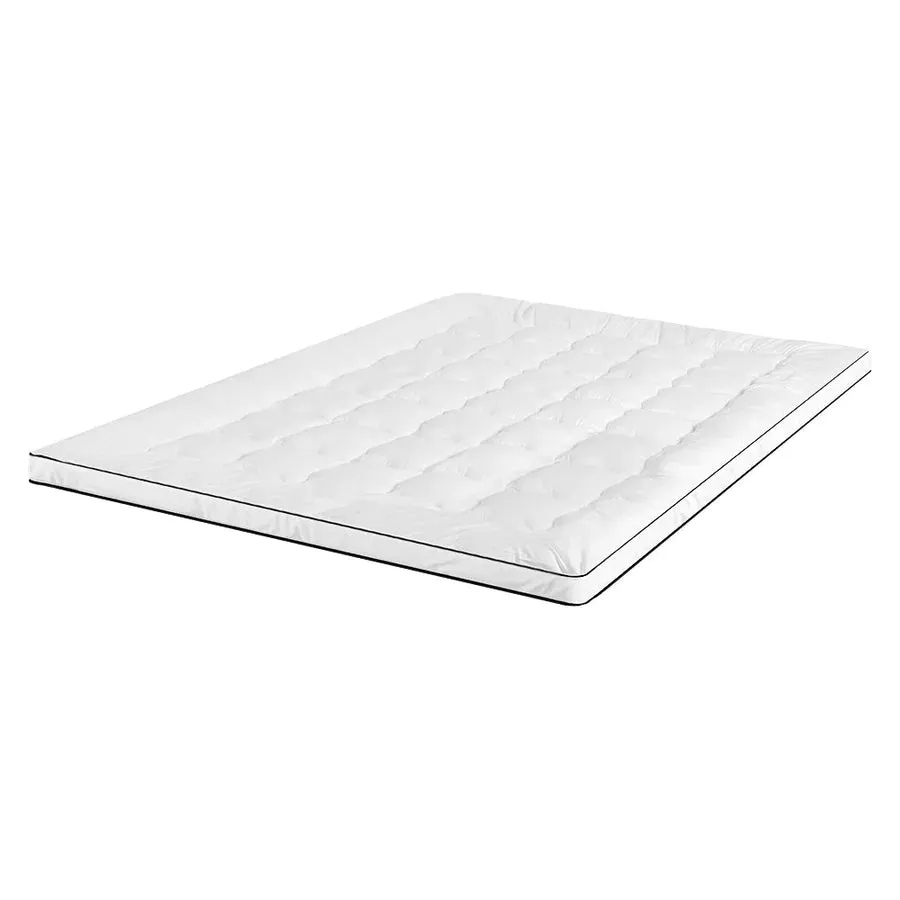 King Premium Package | Trinity Bed Charcoal, Algarve Euro Top Mattress (Medium Firm) & Deluxe Mattress Topper!