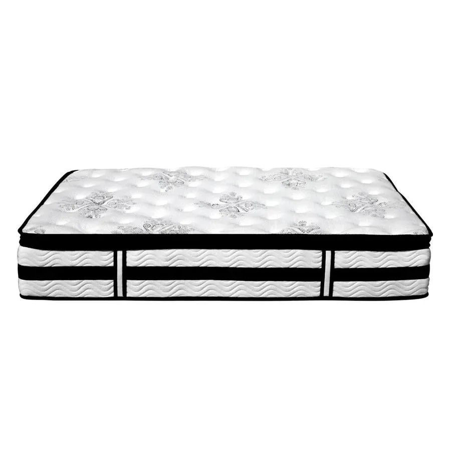 King Premium Package | Trinity Bed Charcoal, Algarve Euro Top Mattress (Medium Firm) & Deluxe Mattress Topper!