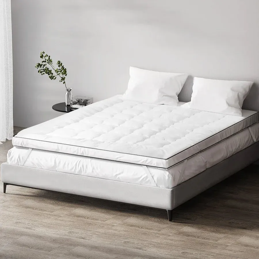 King Premium Package | Trinity Bed Charcoal, Algarve Euro Top Mattress (Medium Firm) & Deluxe Mattress Topper!