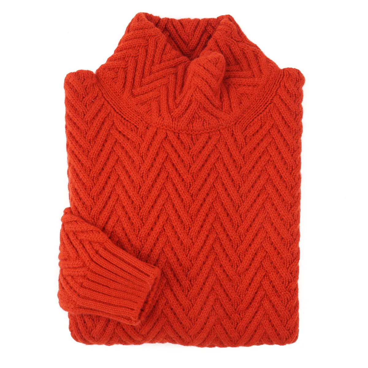 Manrico Thick Patterned Knit Cashmere Sweater