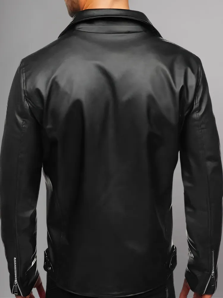 MEN'S LEATHER JACKET BLACK
