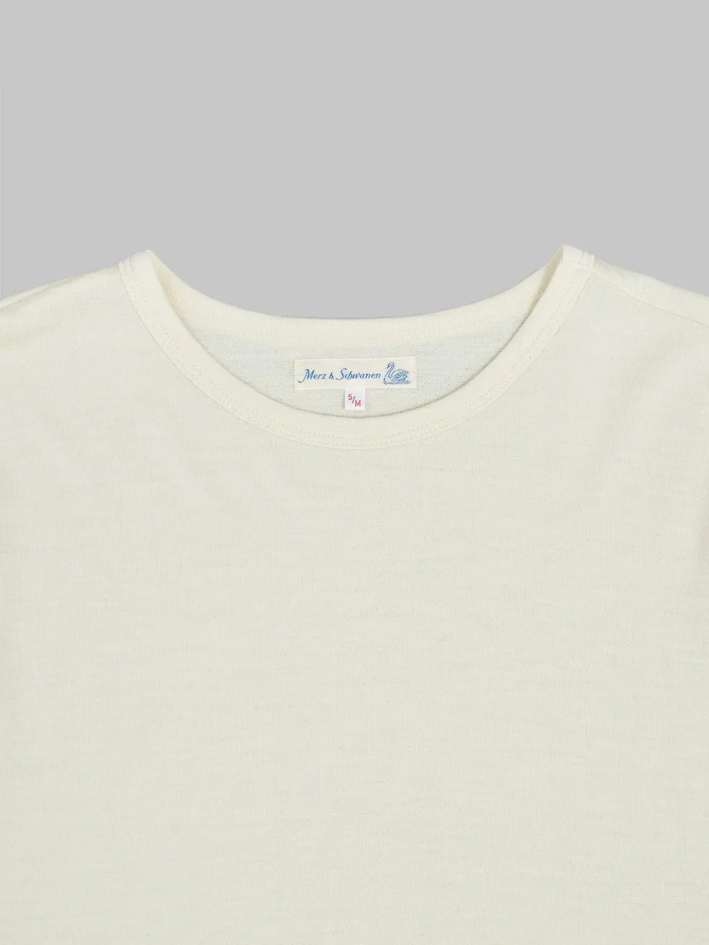 Merz b. Schwanen 2W15LS Pure Merino Wool 6.5oz Long Sleeve Classic Fit T-Shirt Nature
