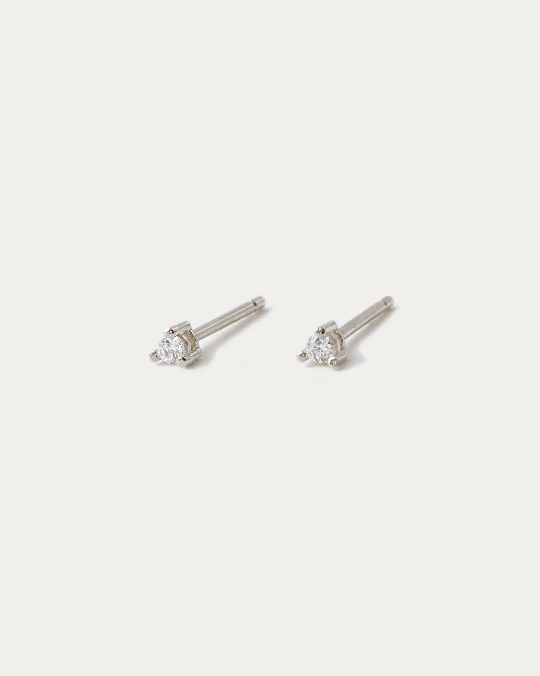 Mini Solitaire Studs - Silver