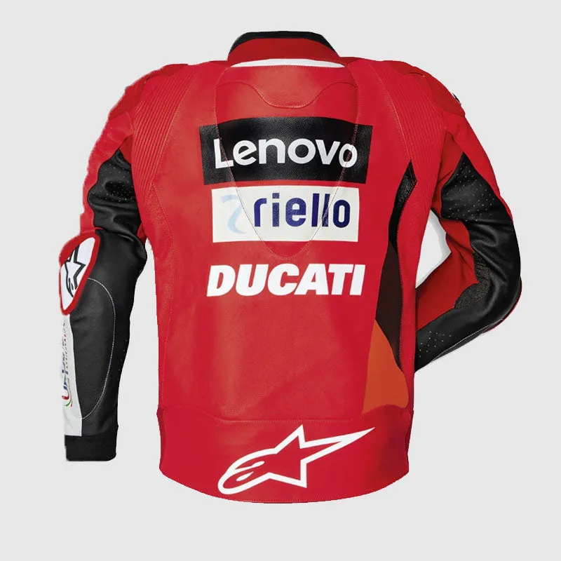 New High Quality Ducati Replica Moto gp 21 Leather Jacket
