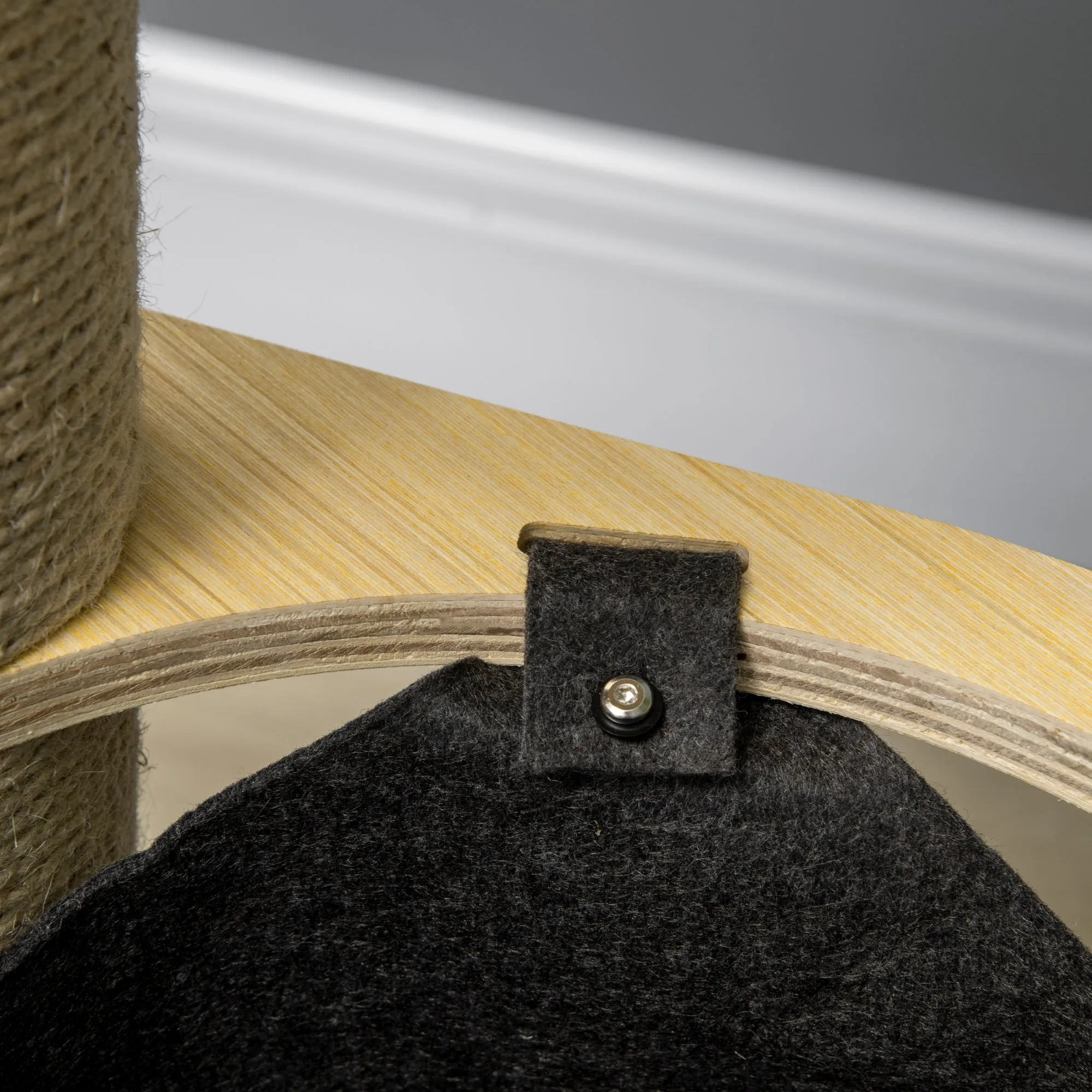 PawHut 84cm Kitty Activity Centre w/ Jute Scratching Post - Natural Finish