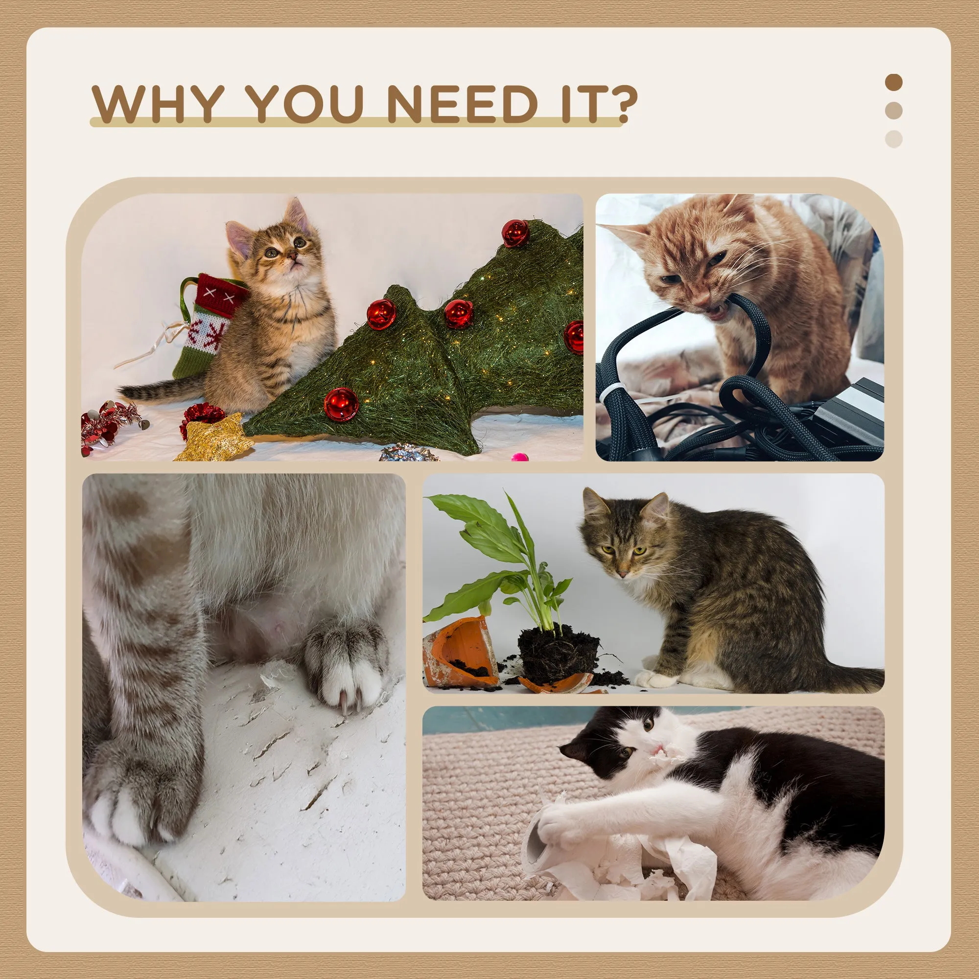 PawHut 84cm Kitty Activity Centre w/ Jute Scratching Post - Natural Finish