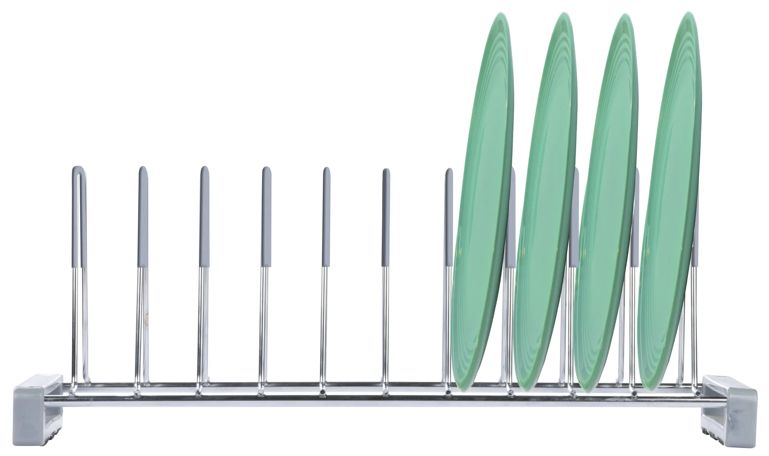Plantex Stainless Steel Thali Stand/Dish Rack/Plate Stand for Modular Kitchen/Tandem Box Accessories - Pack of 1 (Chrome Finish)