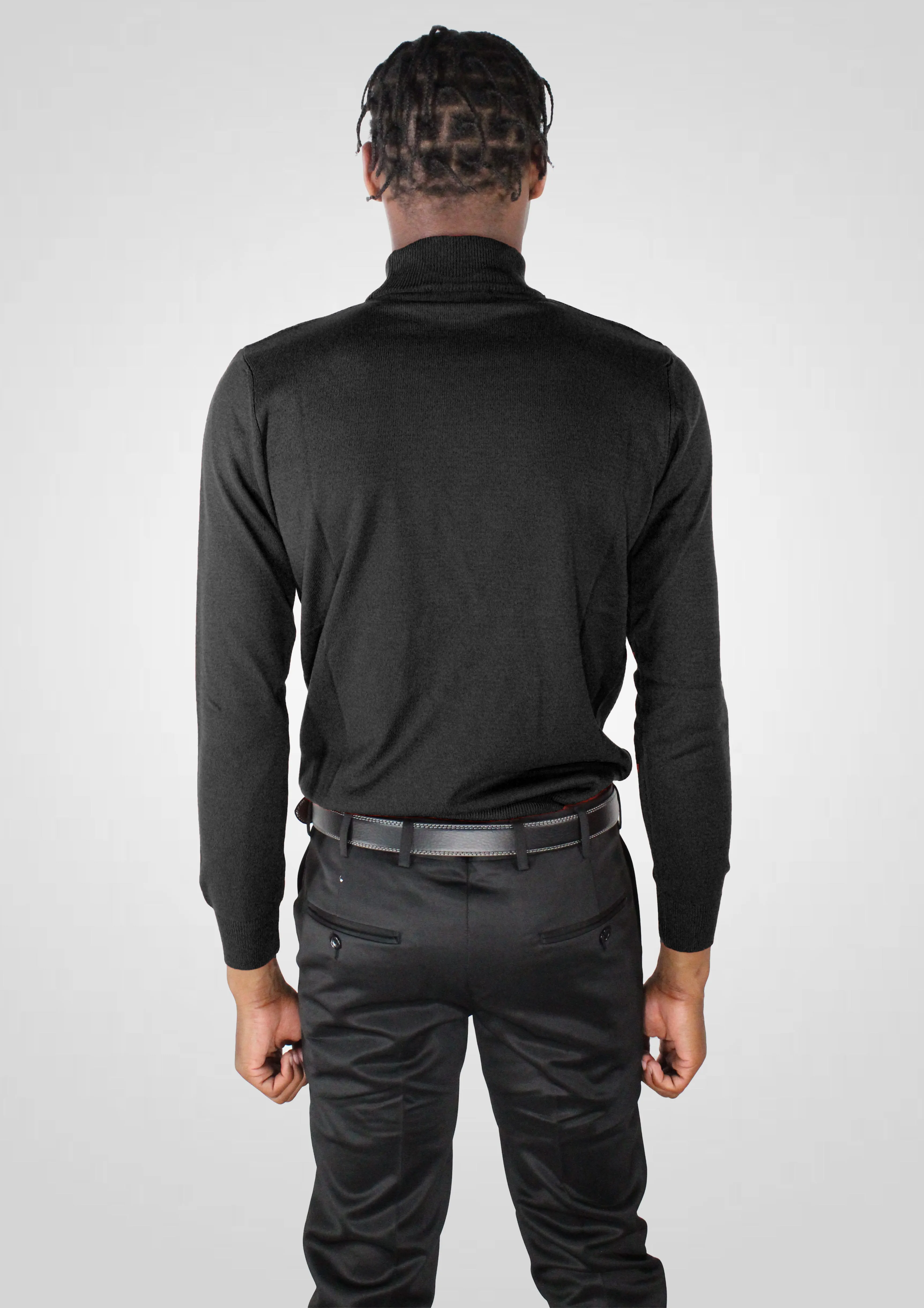 Portabella Black Long Sleeve Turtleneck